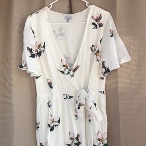 Tobi Floral Maxi Wrap Dress